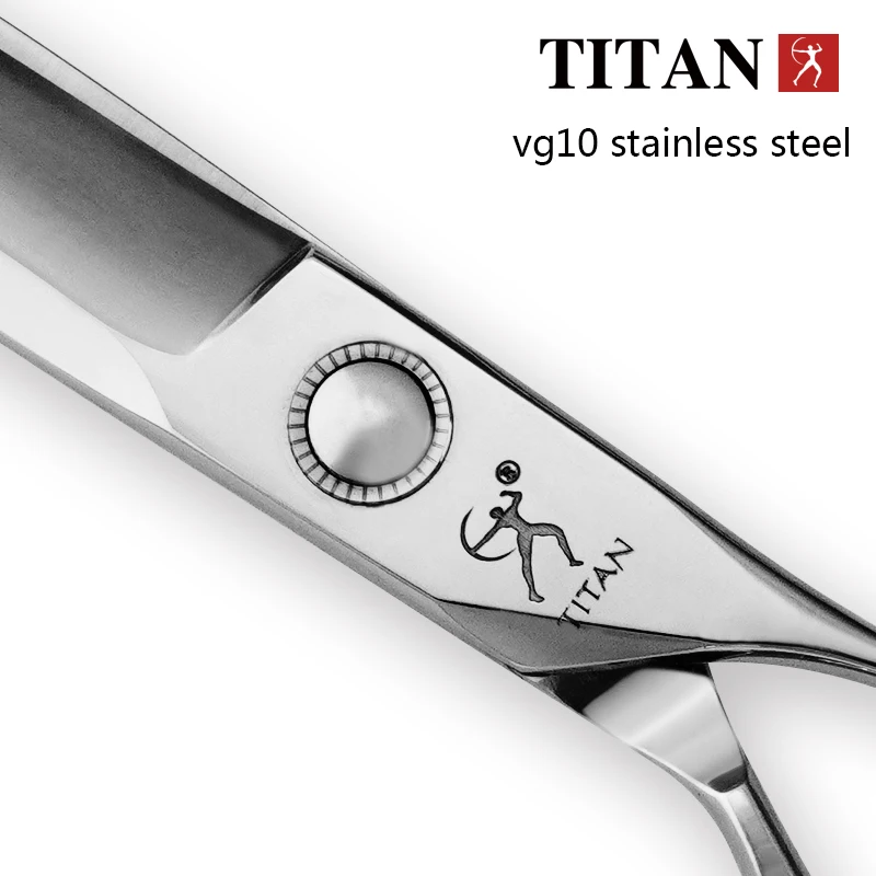 Tijeras de peluquería profesionales Titan de 6.0 pulgadas, de acero inoxidable VG10, para cortar y entresacar el cabello.