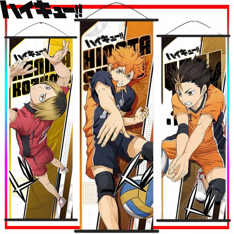 Haikyuu!! Póster Largo para Pared, Papel Tapiz de Hinata Shoyo, Decoración de Pared, Disimula Imperfecciones, Mercancía de Anime, Regalo Navideño