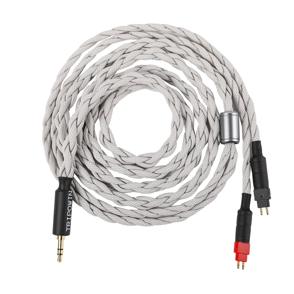 Tripowin-cable de actualización de auriculares Chapado en plata, cristal de cobre único de alta pureza, longitud de 1,5 m, Altura de 26AWG