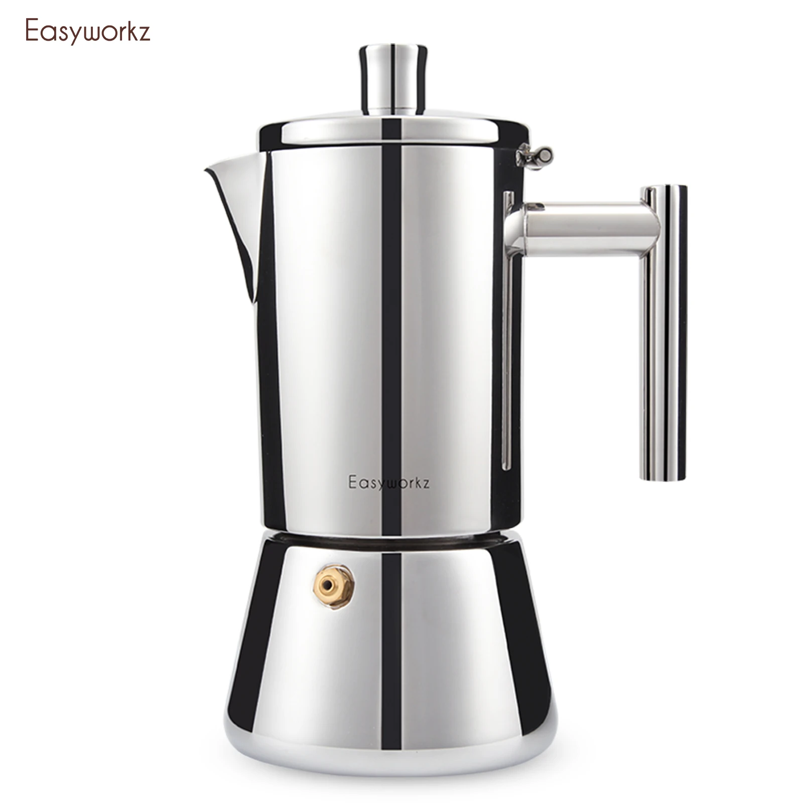Máquina de café expreso Easyworkz Diego, cafetera italiana de acero inoxidable, olla Moka de inducción