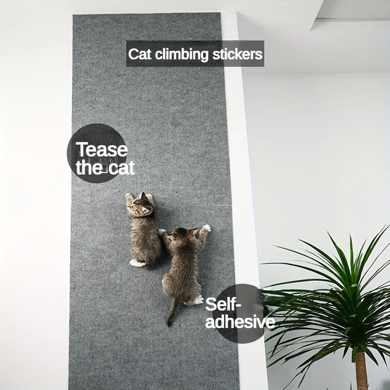 Almohadilla para rascar gatos montada en la pared, tablero para rascar gatos autoadhesivo antideslizante, Protector de muebles de interior duradero y cortable