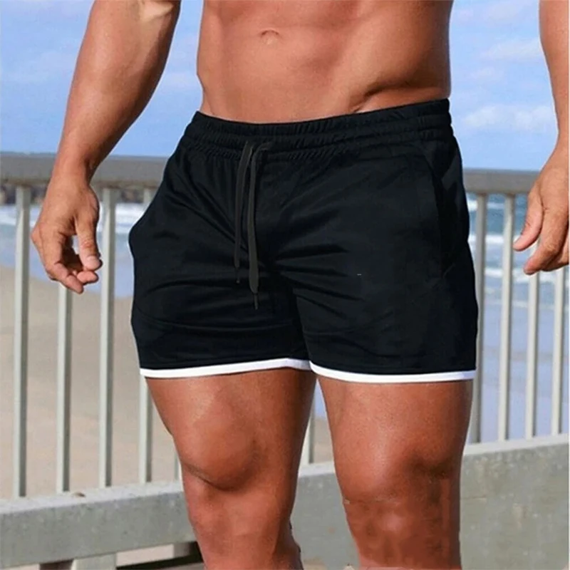 ADED, pantalones cortos deportivos de verano para hombre, pantalones de playa para baloncesto y Fitness, pantalones cortos de entrenamiento de gimnasia transpirables de malla para culturismo, pantalones de chándal para hombre