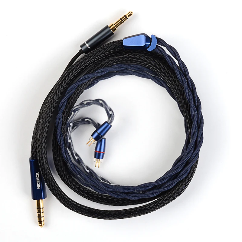 Cable para auriculares HiFi NICEHCK DualDragon 8N OCC+Microalloy CVD Graphene, 4,4mm/3,5mm/2,5mm MMCX 2Pin N5005 para NX8Ti N5005 IEM