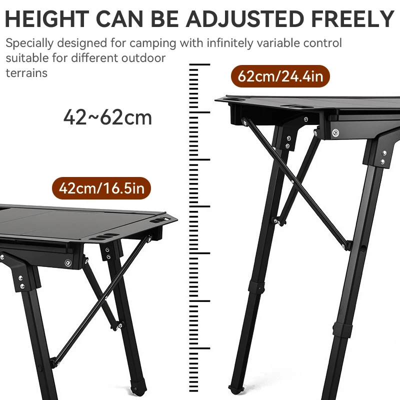 WESTTUNE Mesa IGT para exteriores IGT 5 unidades Mesa de camping de aleación de aluminio Escritorio plegable portátil para picnic RV Viaje Patio Patio Barbacoa