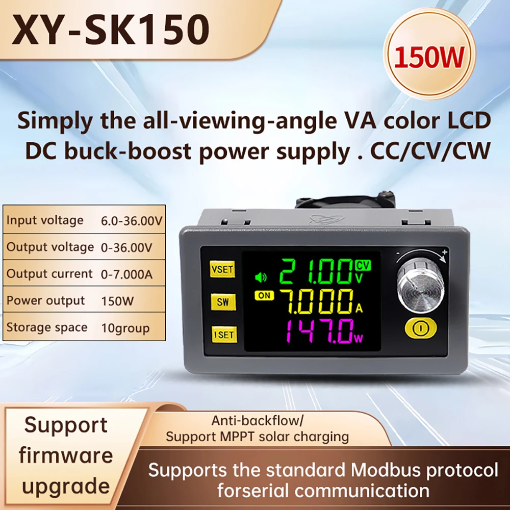 Convertidor DC Buck Boost SK60/SK120/SK150, Fuente de Alimentación de Laboratorio Regulada Ajustable CNC, Módulo de Corriente y Voltaje Constante