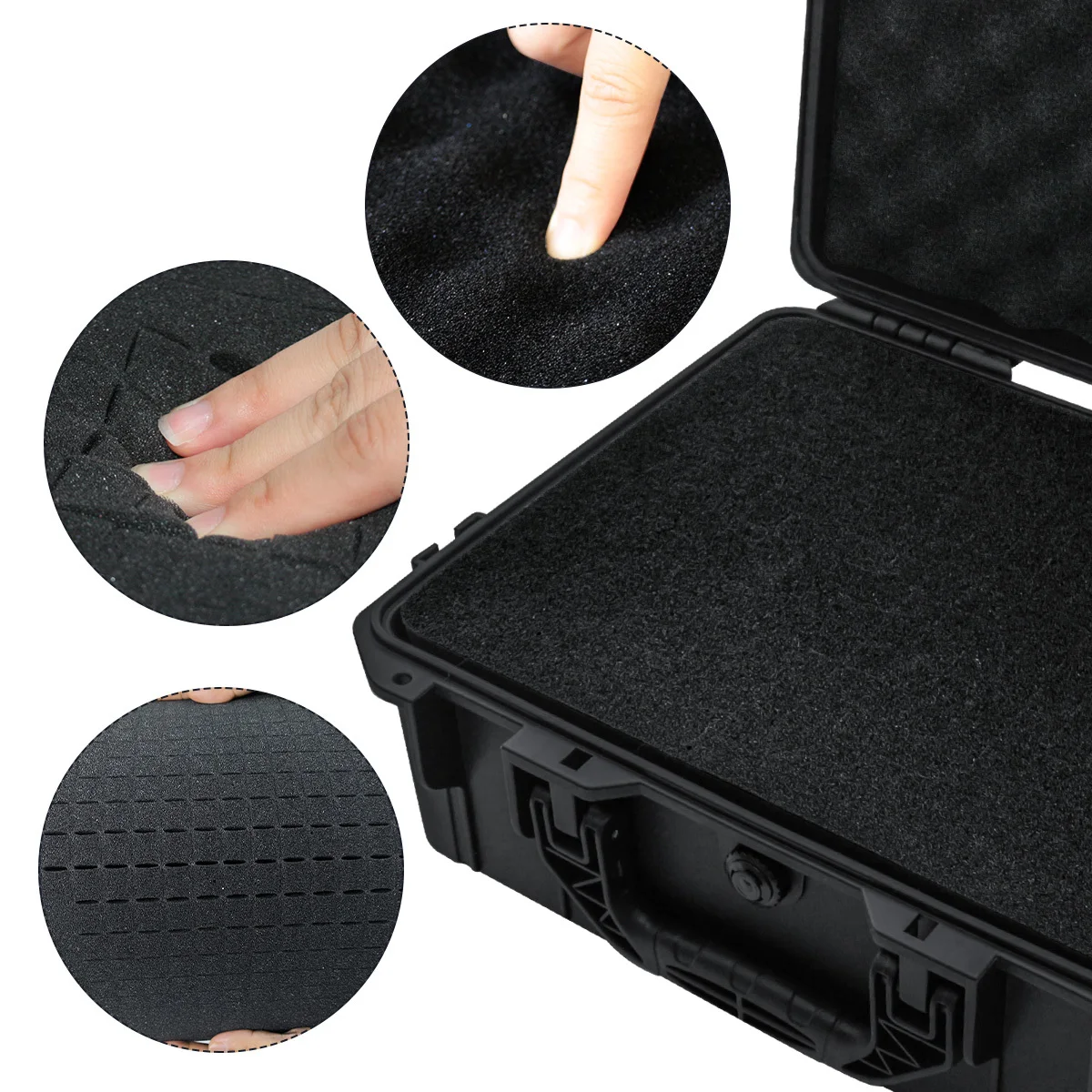 Estuche de almacenamiento de herramientas portátil, resistente a los golpes y al agua, caja protectora dura con inserto de espuma precortada para herramientas, 1 unidad