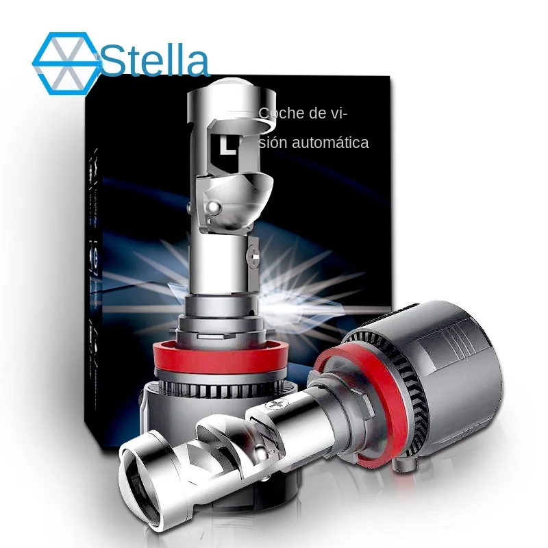 Stella 2x H7 H11 LHD/RHD LED faro Mini lente proyector 9005/9006 Auto luz baja STG bombilla Canbus para coche/Motor 12v 80W 10000LM