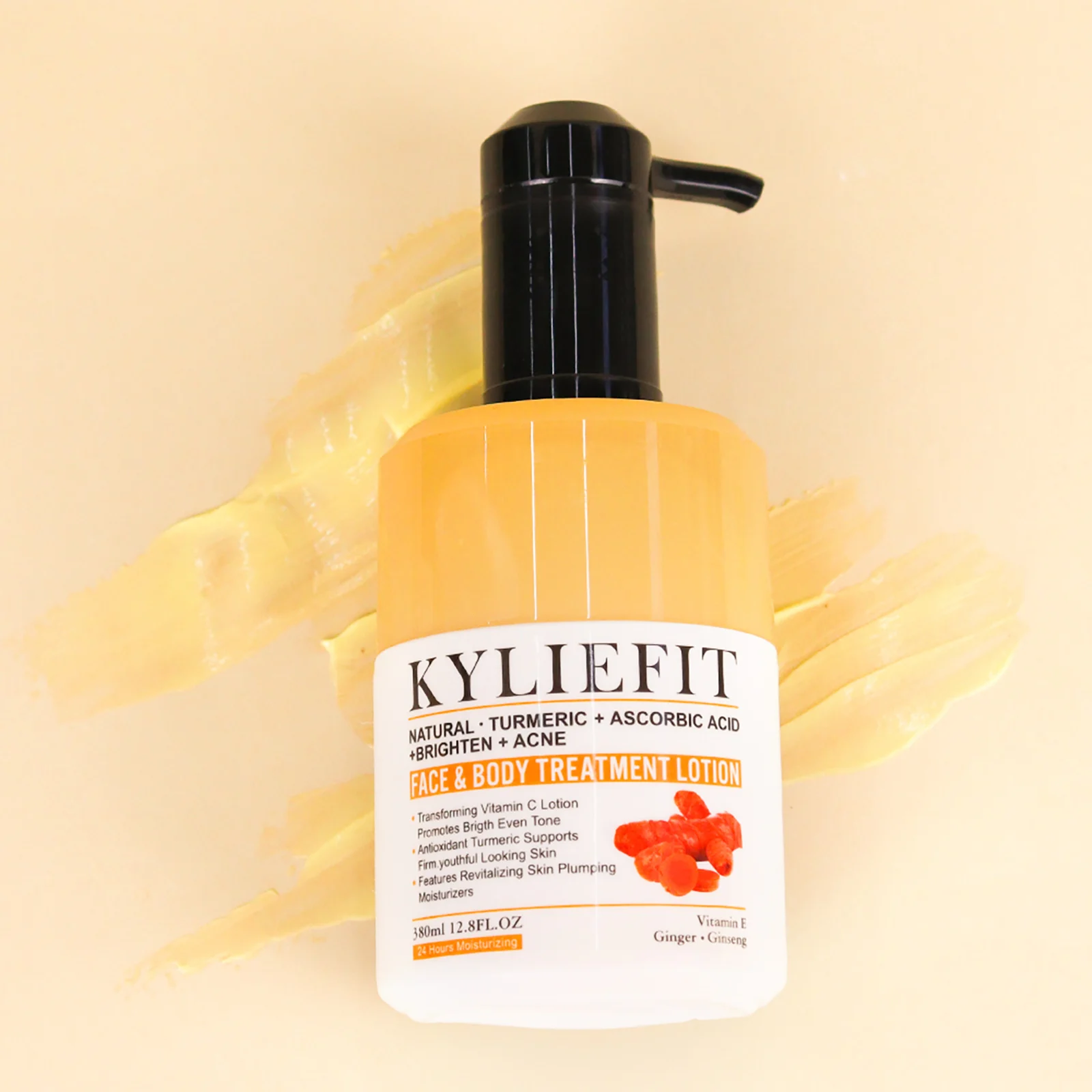 Loción blanqueadora natural de cúrcuma, antiacné, manchas oscuras y negras, hidratante, unifica el tono de la piel, para rostro y cuerpo.
