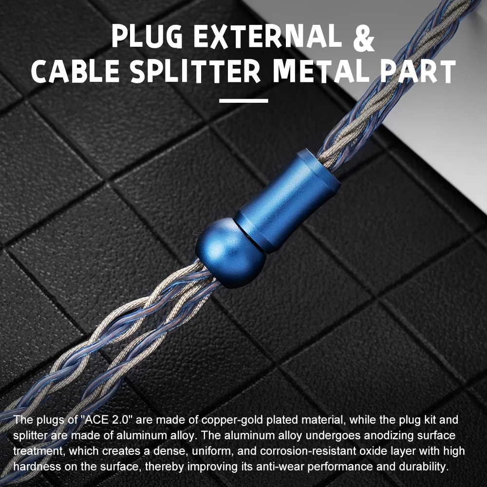 Audífonos Intrauditivos Kinera Ace 2.0 con Cable Modular de Actualización, Auriculares IEM con Conector Desmontable de 2.5+3.5+4.4mm, Accesorios para Auriculares