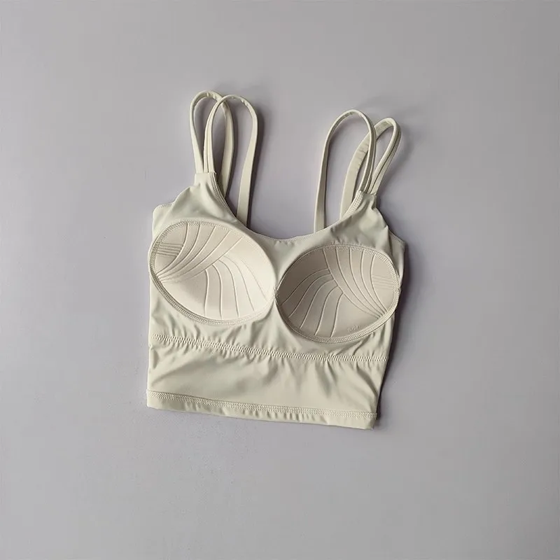 Sujetadores deportivos para mujer, top de fitness, lencería sexy, sujetador push-up con almohadillas fijas, sujetador de yoga, ropa interior con nudo en la espalda, chaleco para correr, tops de gimnasio