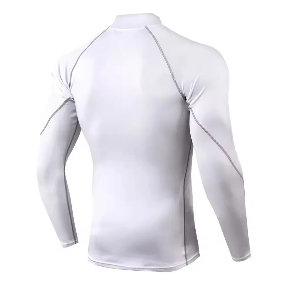 Camiseta deportiva para hombre, camiseta de secado rápido para culturismo y correr, camiseta de compresión de manga larga para gimnasio, camiseta ajustada para Fitness para hombre Rashgard
