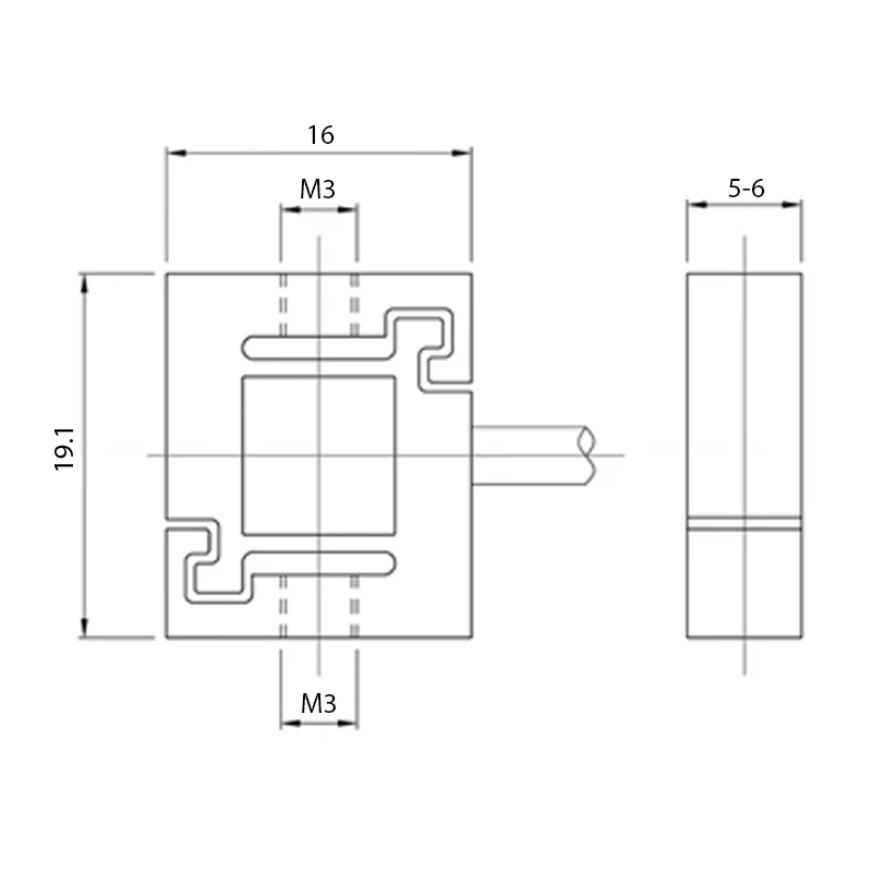Sensor de Celda de Carga Tipo S, Capacidad de 5kg-50kg, Alta Repetibilidad 2.0±10% MV/V de Salida, ±0.1% de Histéresis, IP66, Amplio Rango de Temperatura