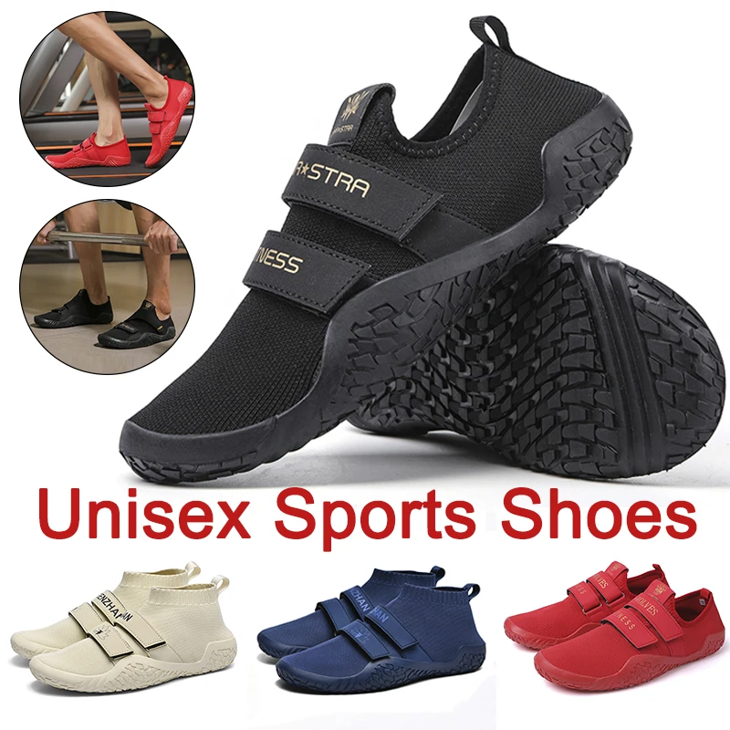 Nuevos zapatos deportivos Unisex para levantamiento de pesas, Deadlift, Yoga, gimnasio, playa, suela de sumo, zapatillas portátiles, calzado de entrenamiento de fondo suave, antideslizante