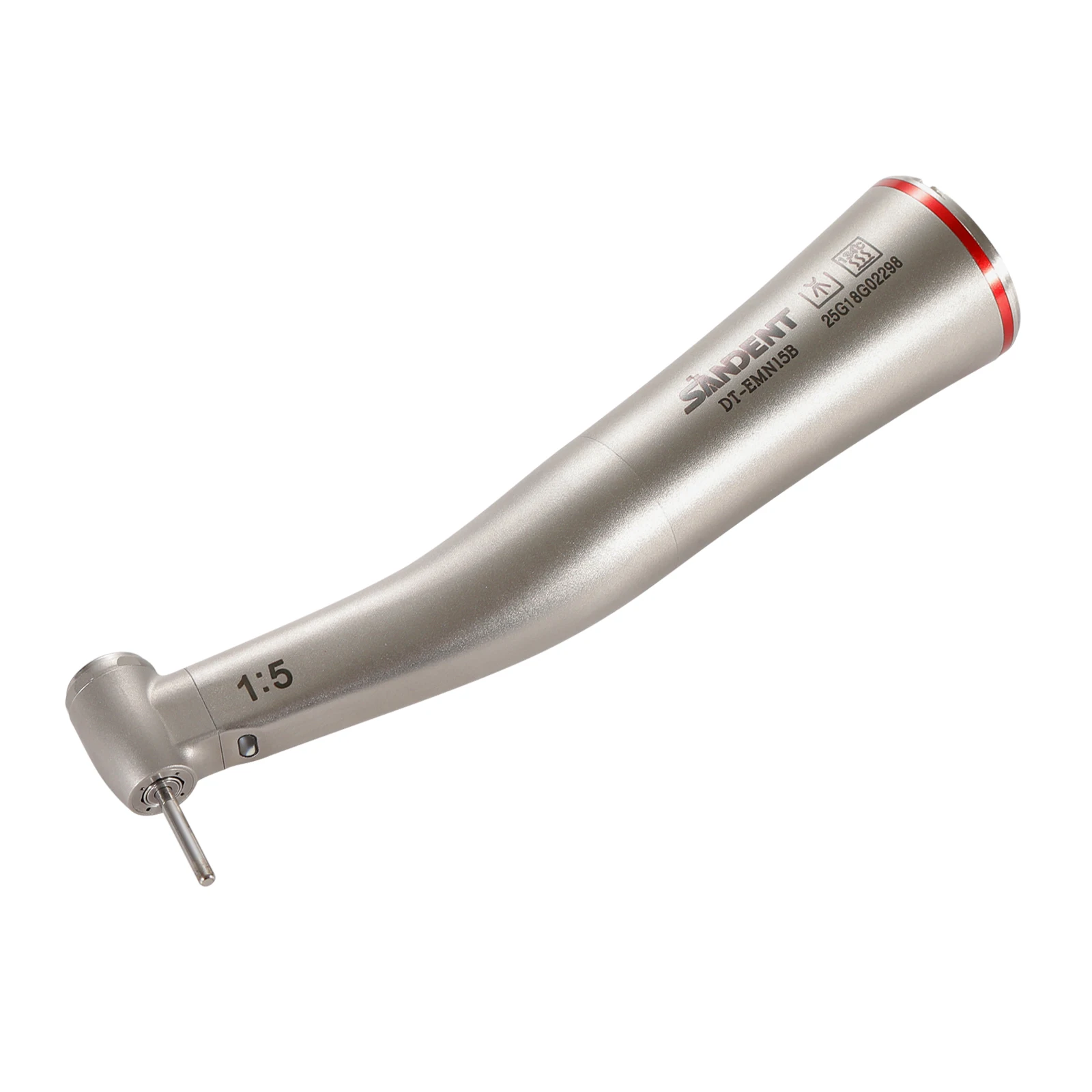 Pieza de mano LED dental 1:4.2 45 °   Spray interno/externa/1:1/1:5 Rodamiento cerámico de fibra óptica quirúrgica de contraángulo creciente