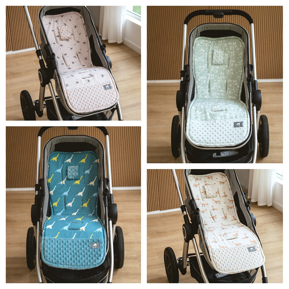 Cojín para cochecito y funda para cinturón de seguridad, 2 unidades/juego, almohadilla Universal para asiento de cochecito de bebé, alfombrilla suave para cochecito de niño, accesorios para cochecito