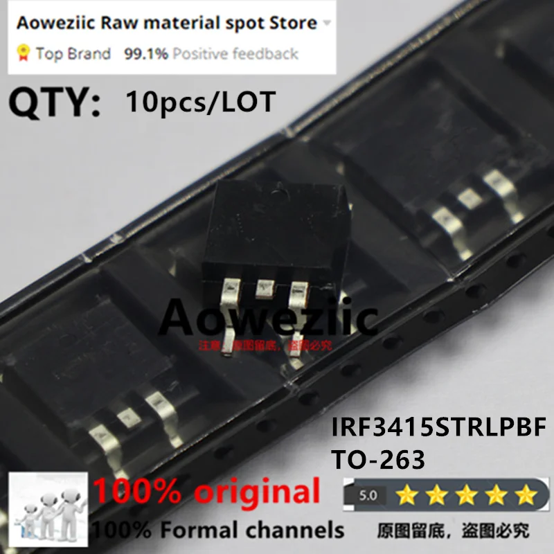 Aoweziic 2024+ 100% nuevo importado Original IRF3415STRLPBF IRF3415S F3415S TO-263 MOS FET 150V 43A