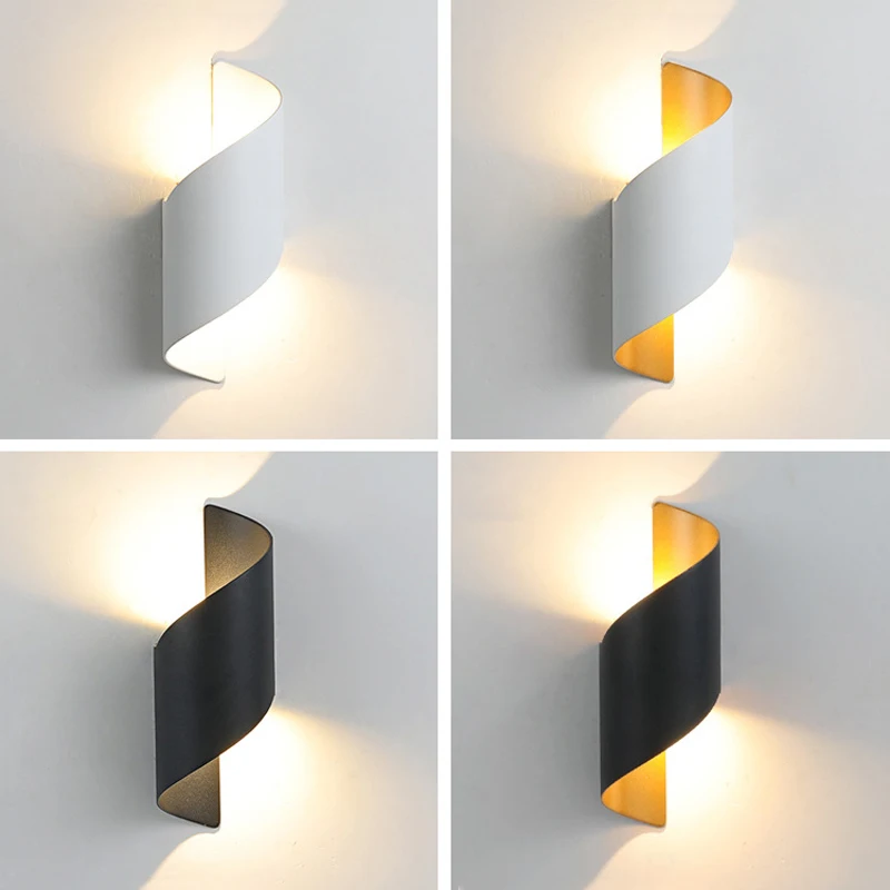 Lámpara de pared LED moderna impermeable IP65 arriba abajo 10W iluminación exterior hogar Hotel tienda pasillo porche aplique lámparas de pared AC 220V 110V