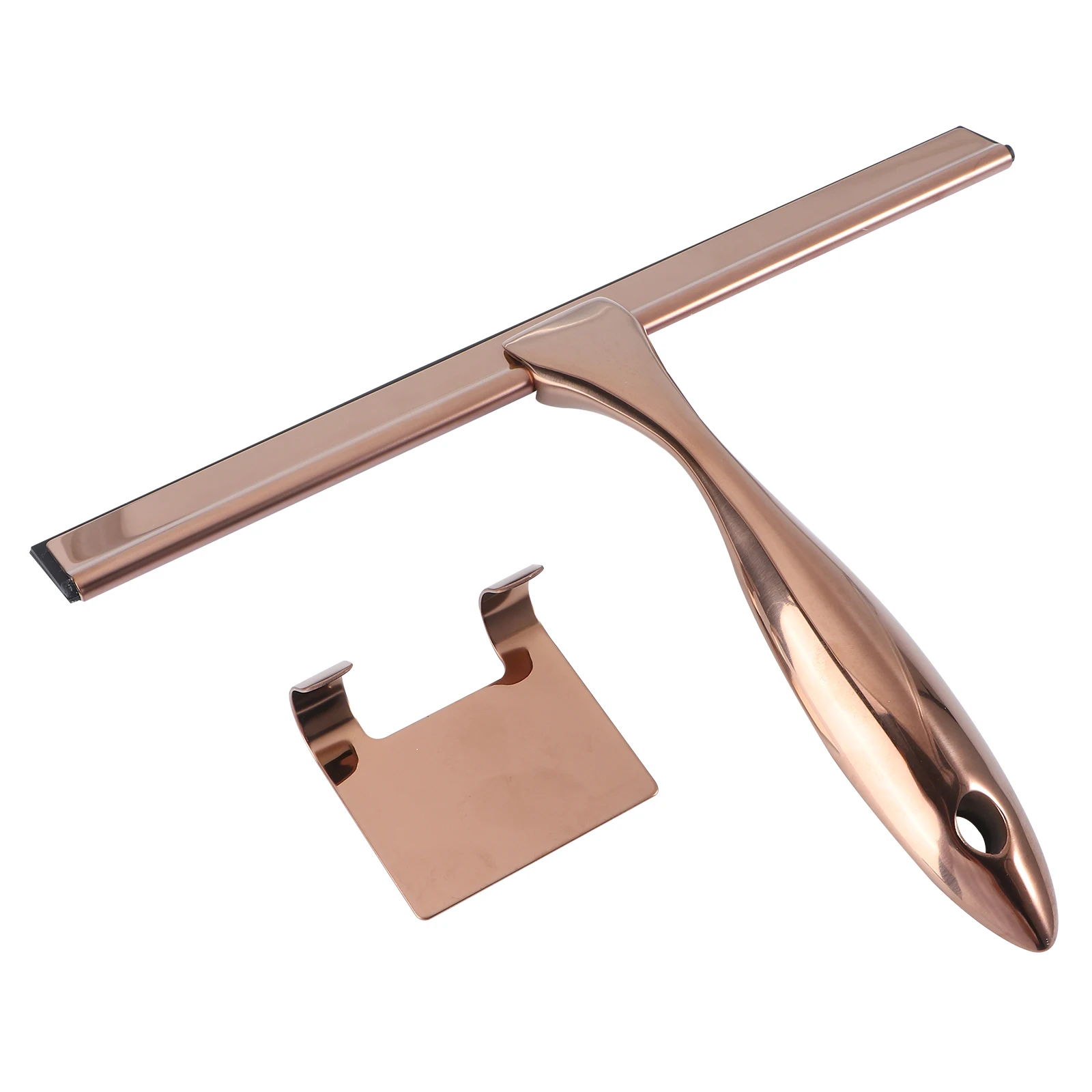 Limpiaparabrisas de acero inoxidable, vidrio, bronce, silicona, raspador de baño para el hogar, espejo, ducha, escurridor, todo propósito