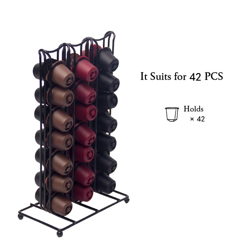 LMETJMA rotación de 360 grados 24 Dolce Gusto soporte para cápsulas de café soporte para cápsulas de café estante de almacenamiento para cápsulas de café JT222