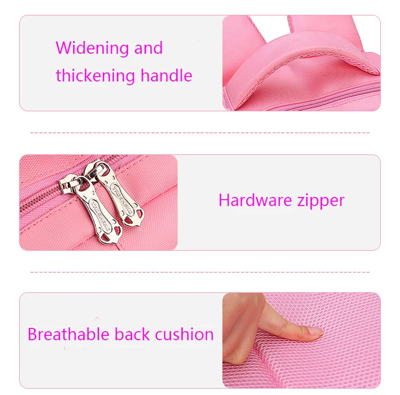 Mochila para niños, bolso escolar rosa con bonito gato para guardería, mochila para niñas, estudiantes y adolescentes, mochila escolar impermeable para primaria