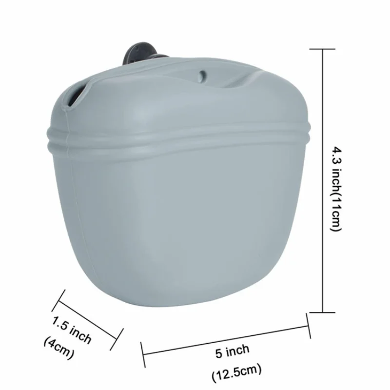 Bolsa de silicona para golosinas para perros, riñonera portátil para entrenamiento de perros, alimentador al aire libre, bolsa para aperitivos para cachorros, bolsa de almacenamiento de recompensa de alimentos, suministros para mascotas