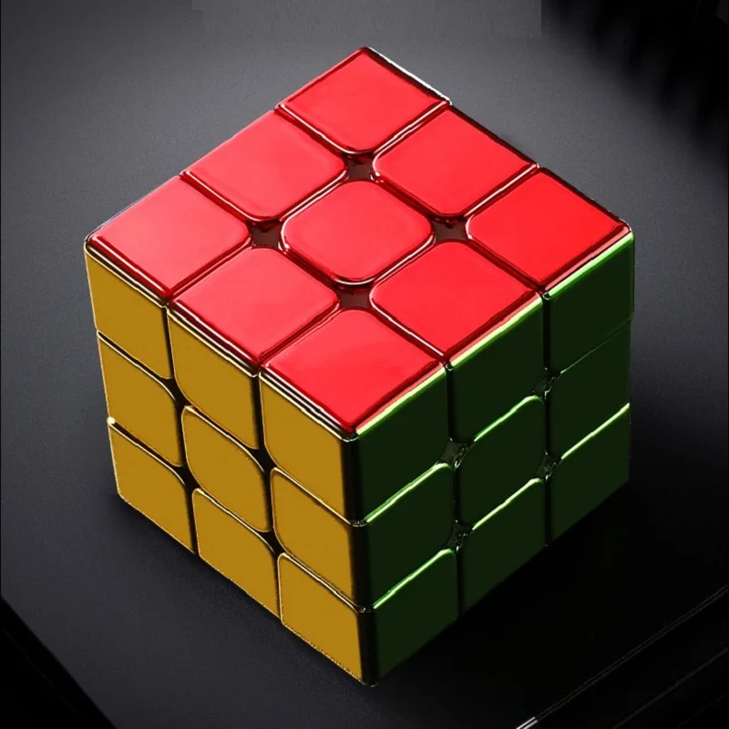 SengSo-Cubo mágico magnético de Metal, juguete de Cubo dorado, rompecabezas de velocidad, M3, 3x3x3