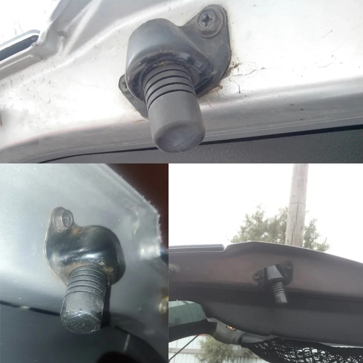 2 unidades de amortiguadores de goma universales para capó, maletero y puerta de coche, cojín antichoque para cubierta de motor, banda de sujeción y bloqueador de golpes