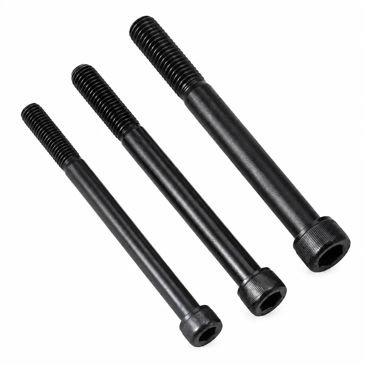 Tornillo de cabeza cilíndrica hexagonal (Allen) de acero negro grado 12.9, alargado, con rosca parcial, M3 M4 M5 M6 M8 M10 M12, 30~300mm