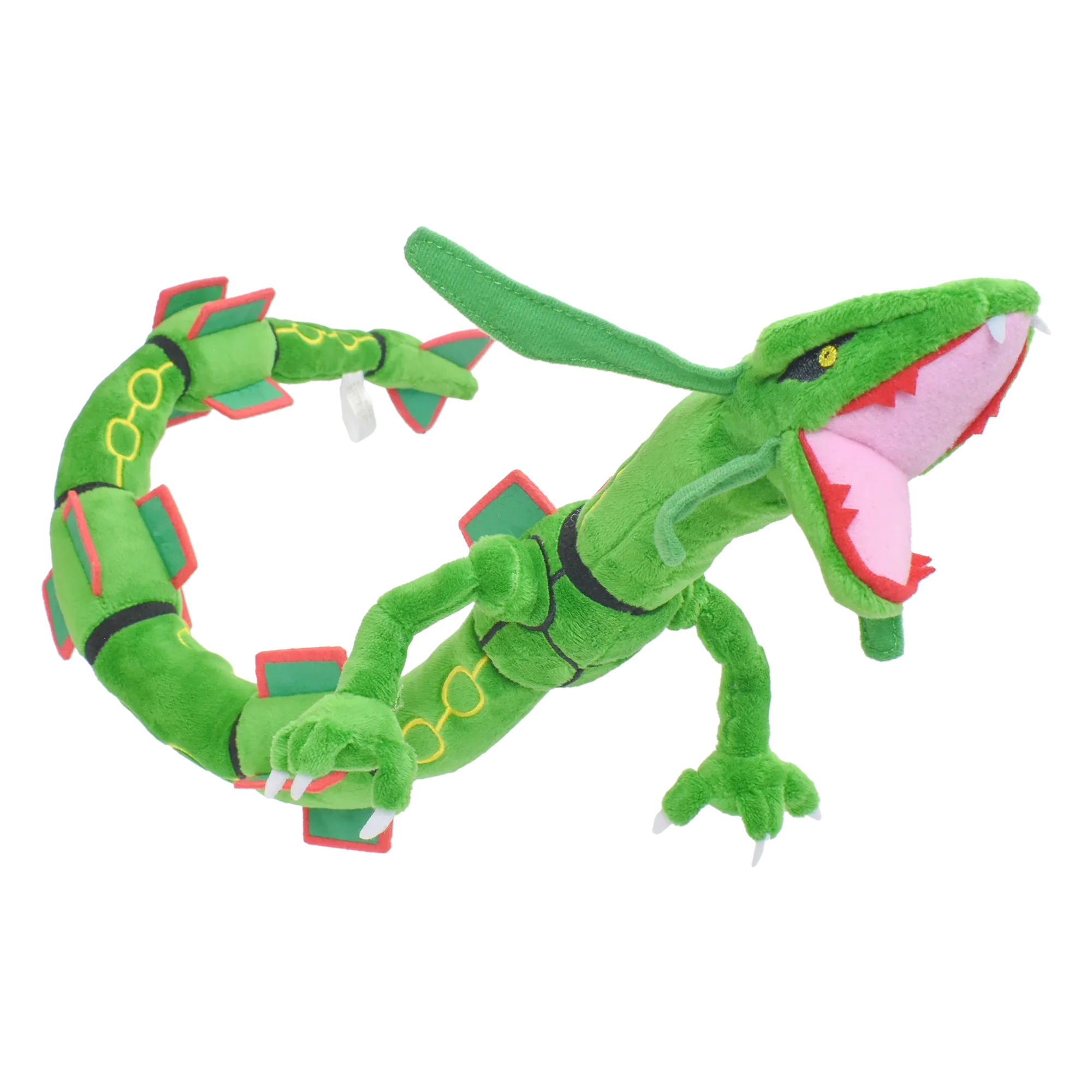 Rayquaza dragón verde algodón suave relleno Anime juguetes de peluche coleccionables regalo para chico 30 pulgadas personaje de dibujos animados juguete genial
