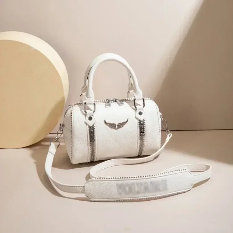 Bolso de Pañales de Cuero Clásico Vintage para Mujer, Elegante, de Color Sólido, Bolso de Viaje, Diseño Casual Único, Ideal para Espectáculos de Superestrellas