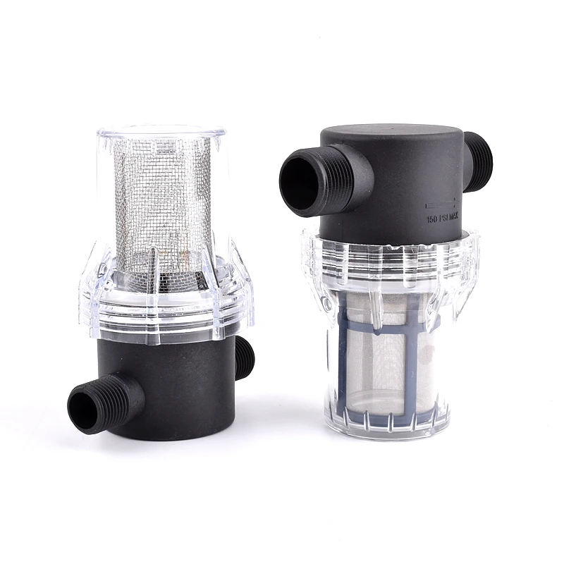 Filtro de riego de jardín de 3/4 ", tubería de agua de riego agrícola, conector rápido, prefiltro de impurezas, colador de bomba de agua para lavado de coches