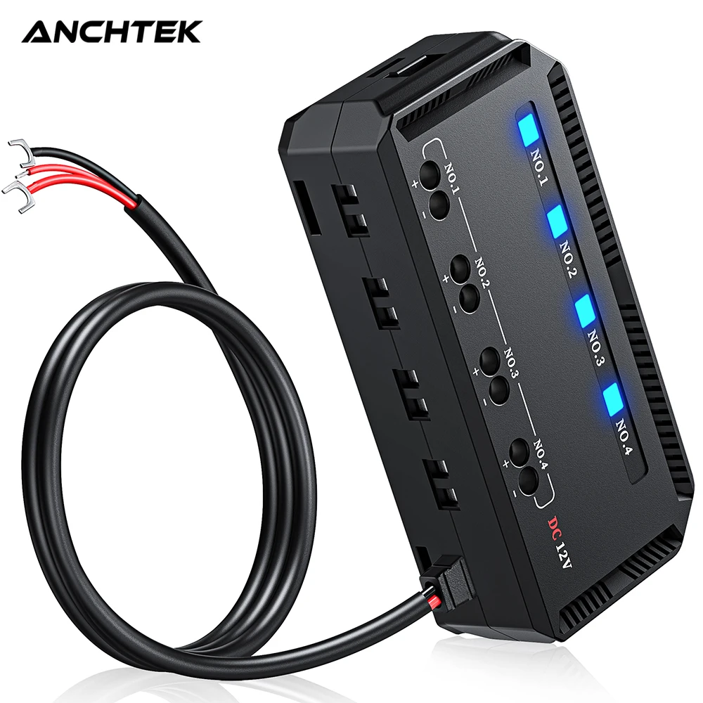 Caja de fusibles para motocicleta Anchtek de 12V, bloque de fusibles automotriz Universal con 4 circuitos, Mini hoja de perfil bajo, soporte para fusibles con indicador LED