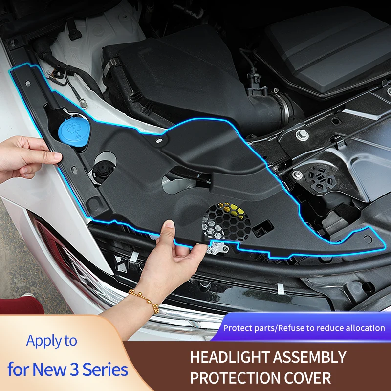 Cubierta protectora del compartimento del motor del coche para BMW Serie 3 G20 2020-2025, accesorios de decoración de modificación de faros a prueba de polvo
