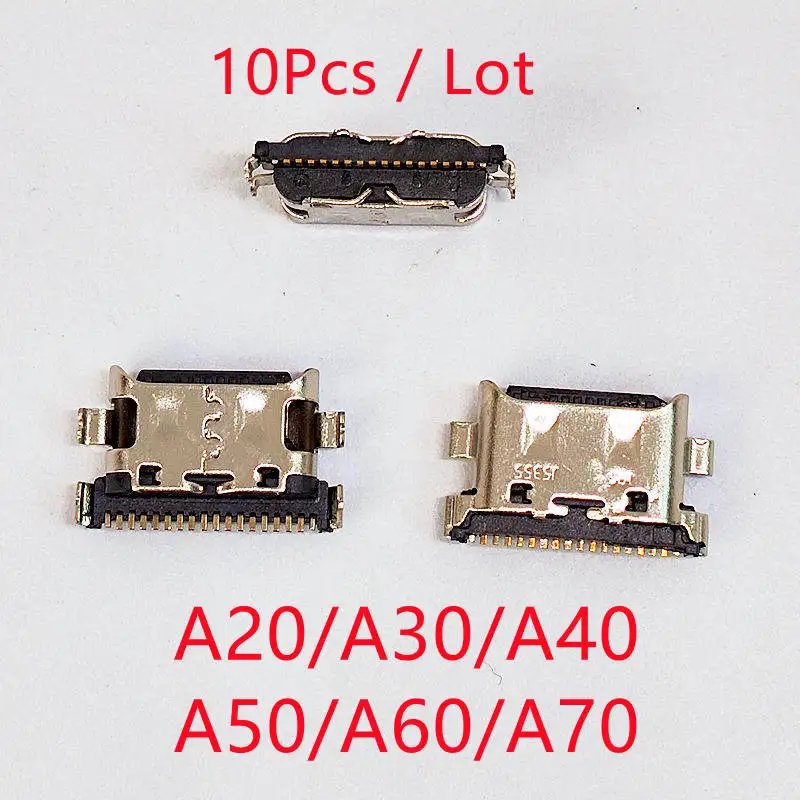 10 Uds para Samsung A12 A10s A21s A11 A20s A22 A32 A33 A01 A30s A31 A51 A50s A71 A70s A52 A72 conector de puerto de carga USB