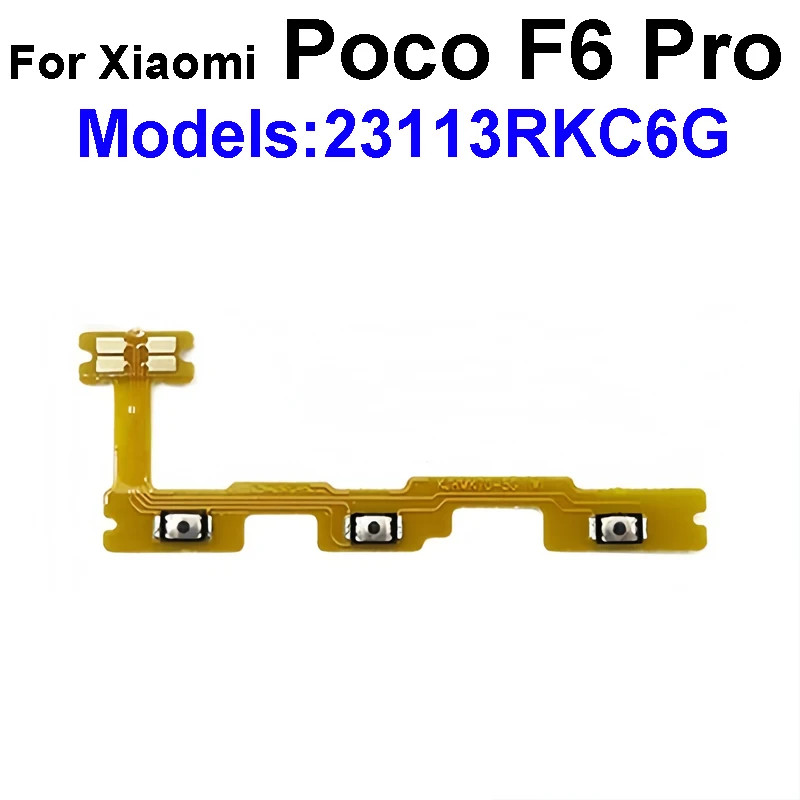 Para Xiaomi Poco M6 X6 F6 Pro Plus 4G 5G X6 Neo volumen de energía botón lateral Cable flexible cinta repuestos