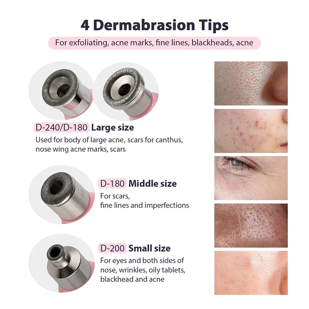 Foreverlily-máquina de pelado de diamante portátil, dispositivo de limpieza Facial de microdermoabrasión, exfoliación, eliminador de espinillas al vacío