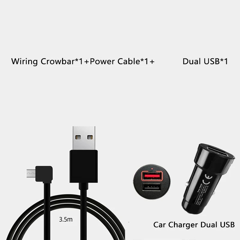 Para 70mai Cable de carga para 70mai 4K A800S para 70mai A500S para 70mai 1S D06 D07 D10 M300 Cable Micro USB para coche DVR