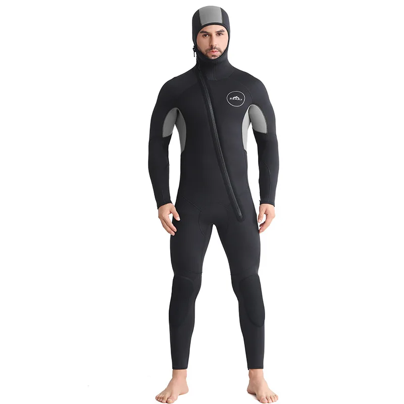 Trajes de neopreno de manga larga para hombre, de cuerpo completo traje de buceo, buceo, surf, natación, mantiene el calor en el agua, 5mm