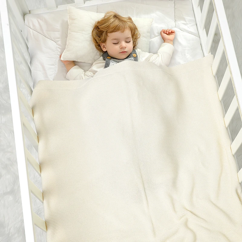 Mantas para bebé de 100x80cm de punto de algodón para recién nacidos, niños y niñas, cochecito de cama, edredones envolventes, esteras receptoras súper suaves para niños pequeños