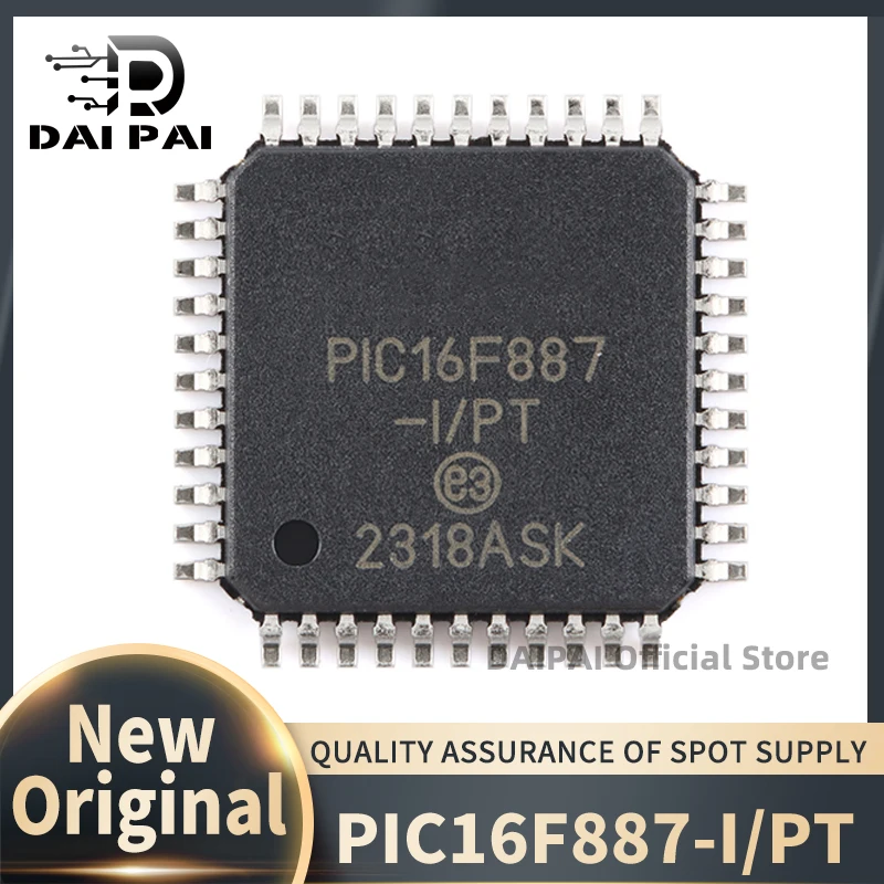(10 UDS-50 uds/lote) 100% nuevo Chipset original PIC16F887-I/PT PIC16F887 TQFP-44