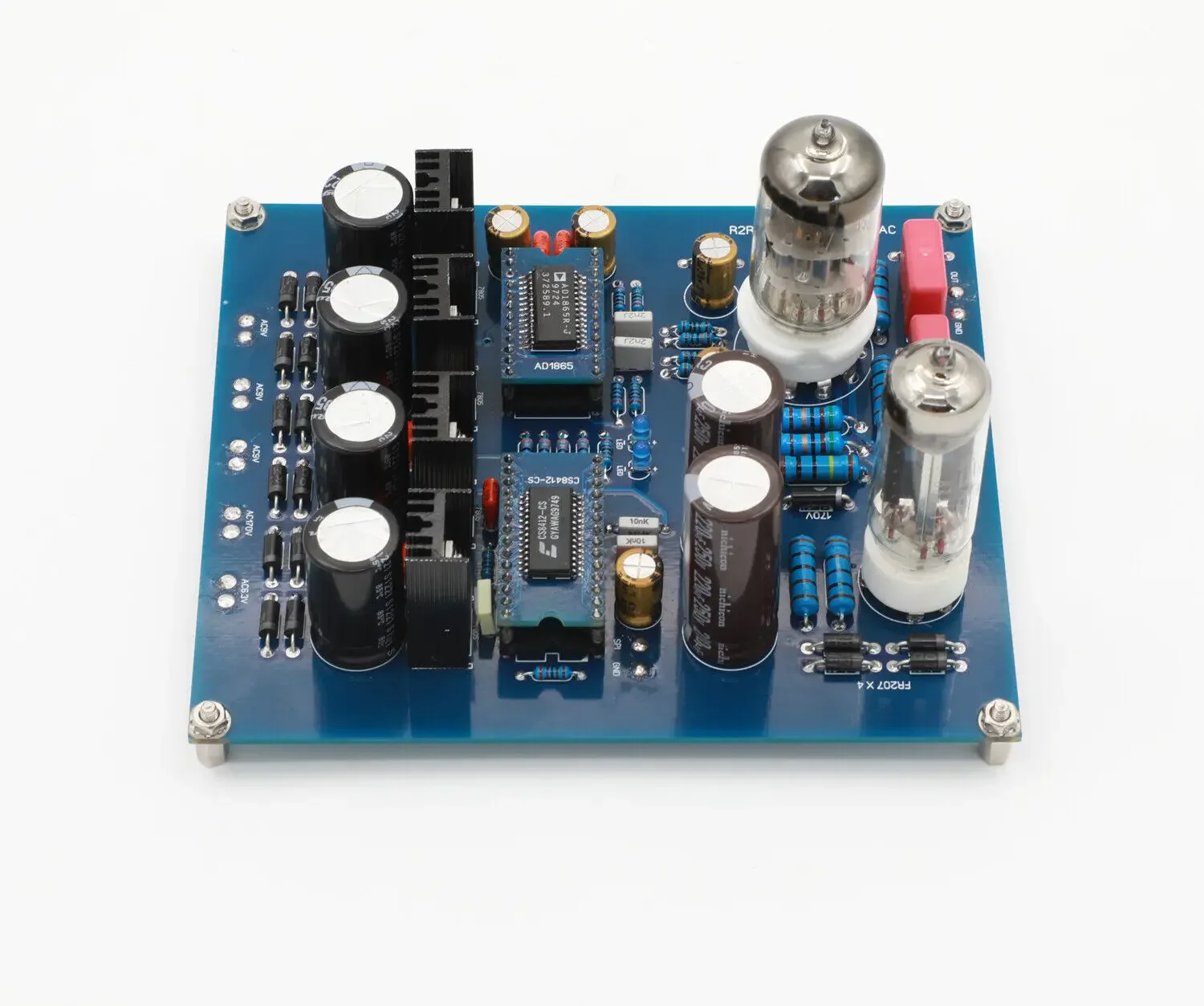 Tablero DAC del tubo de la arquitectura AD1865 NOS de R2R con los tubos 6N11 + 6Z4