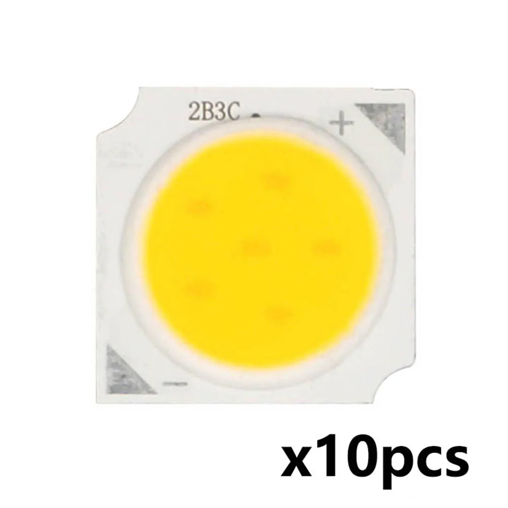 10 unidades de chips LED COB de 3W/5W/7W/10W, fuente de luz LED de 13mm para bombillas LED, lámparas, focos, luces empotradas y diodos LED
