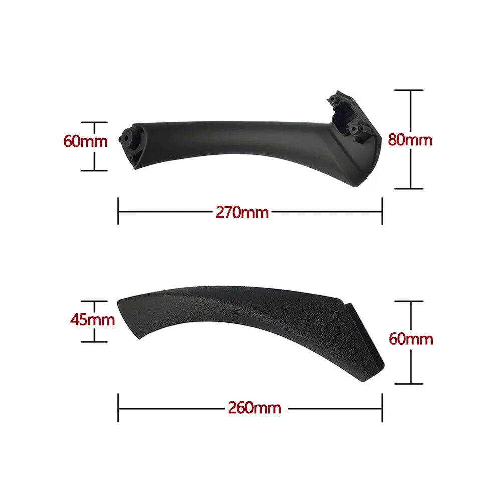 Juego completo de 6 uds de cubierta de manija de puerta Interior de pasajero LHD RHD embellecedor para BMW Serie 3 E90 E91 E92 316 318 320 325 328i 2004-2012