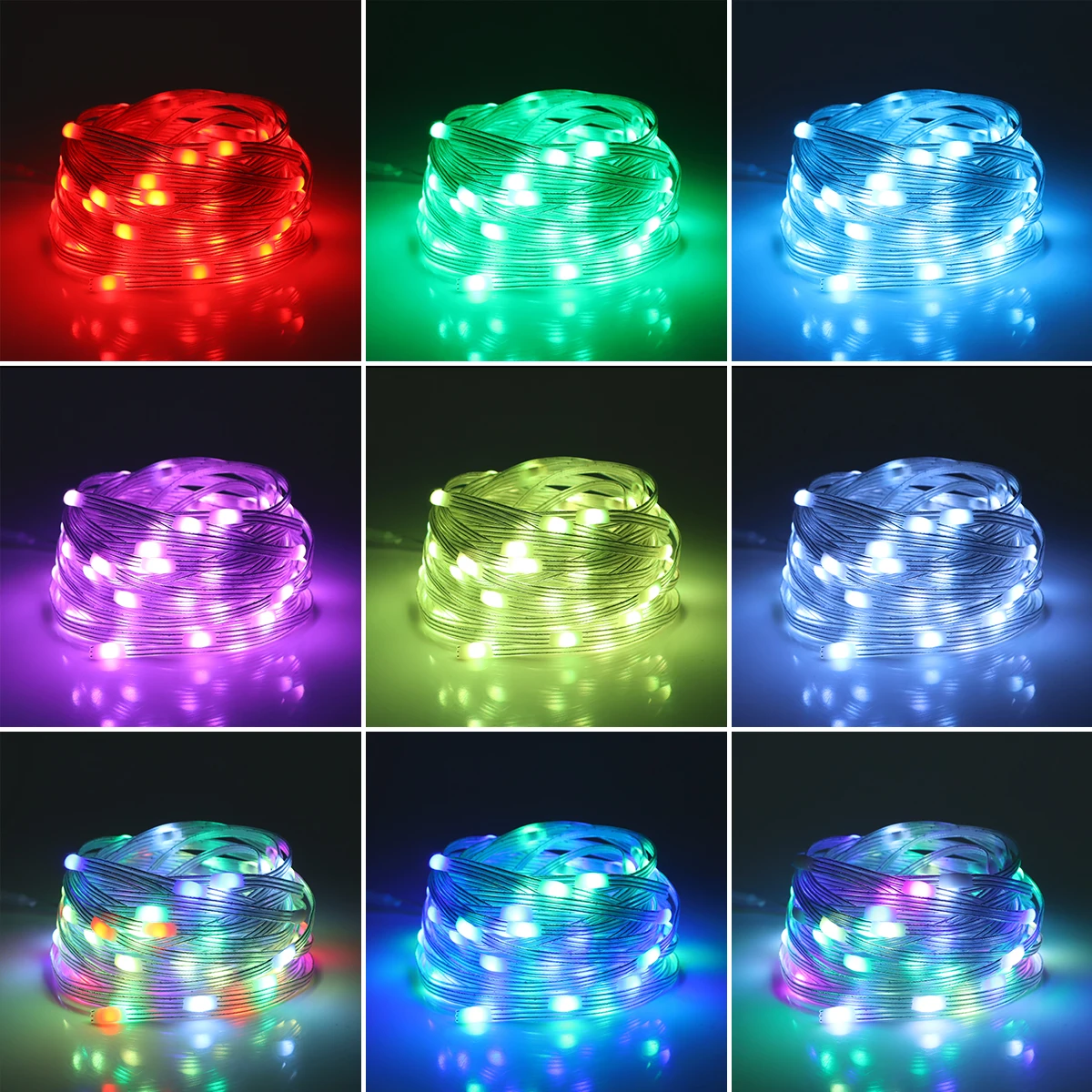 Tira de Luces LED RGBIC Inteligente, Bluetooth, USB, 20m, Impermeable, Guirnalda de Luces, para Habitación, Exterior, Jardín, Luces Decorativas, Decoración Navideña