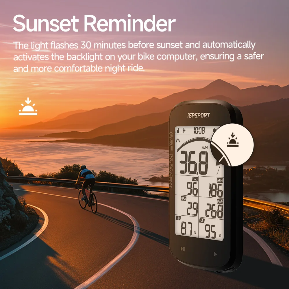 IGPSPORT BSC100Max GPS bicicleta ordenador velocímetro inalámbrico odómetro 40 horas de duración de la batería IPX7 impermeable accesorios de ciclismo