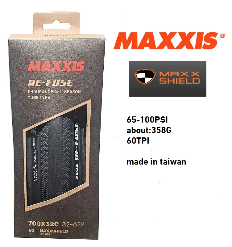 MAXXIS RE-FUSE, nuevo modelo de neumático de bicicleta, neumático de viaje, alto resistente al desgaste y a pinchazos para bicicleta de carretera, neumático de bicicleta de E-ROAD