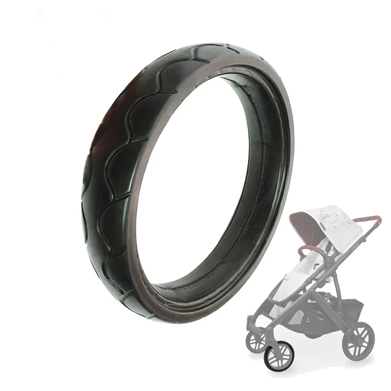 Neumático de rueda delantera para cochecito serie Uppababy Vista, neumático de PU sin cámara, cubierta exterior para cochecito de bebé, accesorios de Repalce para bebé