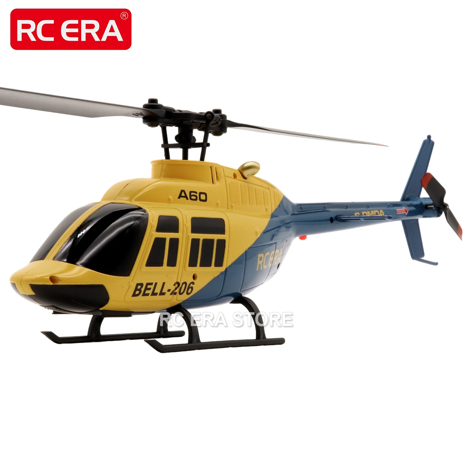RC ERA A60 Mini Bell206 RC helicóptero 2,4G 6-Aixs giroscopio 4CH mantenimiento de altitud Control remoto avión juguetes para regalo de adultos