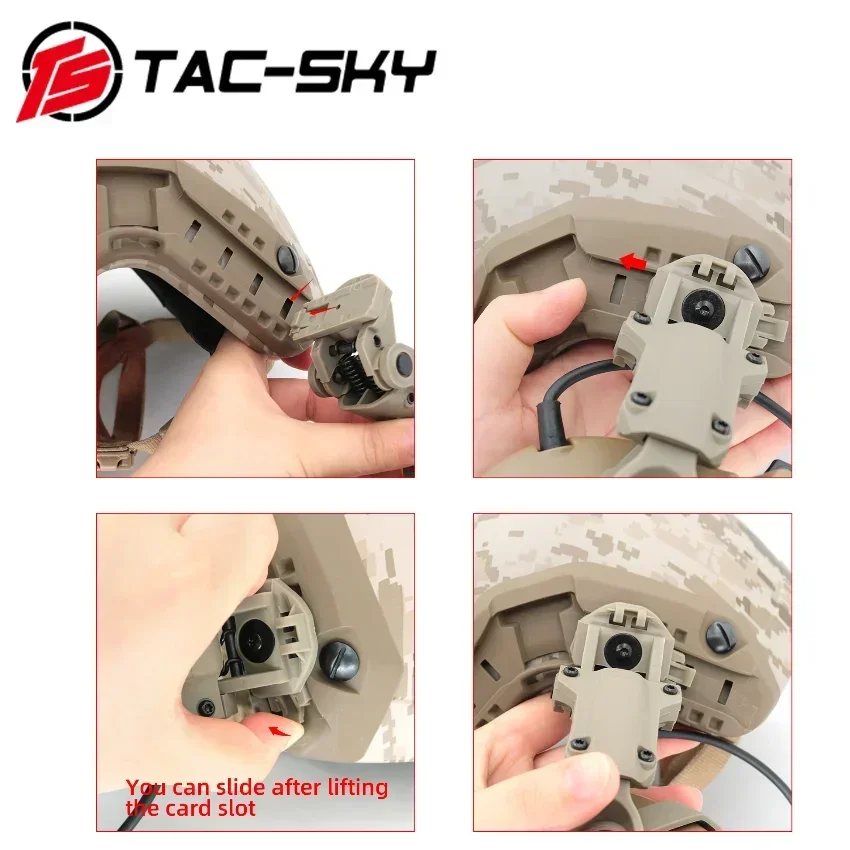 TAC-SKY casco táctico Ops Core ARCRail adaptador soporte para casco es adecuado para casco de disparo táctico COMTA II COMTA III