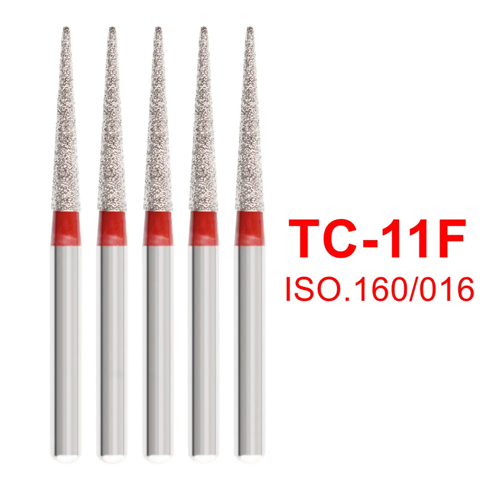 50 piezas/bolsa de fresas de diamante supergruesas/estándar/finas/extrafinas para odontología, broca FG de 1.6 mm, herramientas de alta velocidad para decoraciones dentales.